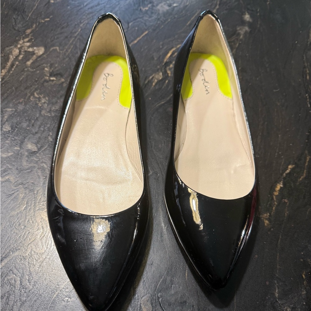 BODEN-Black Patent Leather Flats - EUROPEAN size 41 - USA size 10 - worn once